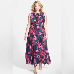 Eliza J Sleeveless Floral Maxi in EUC